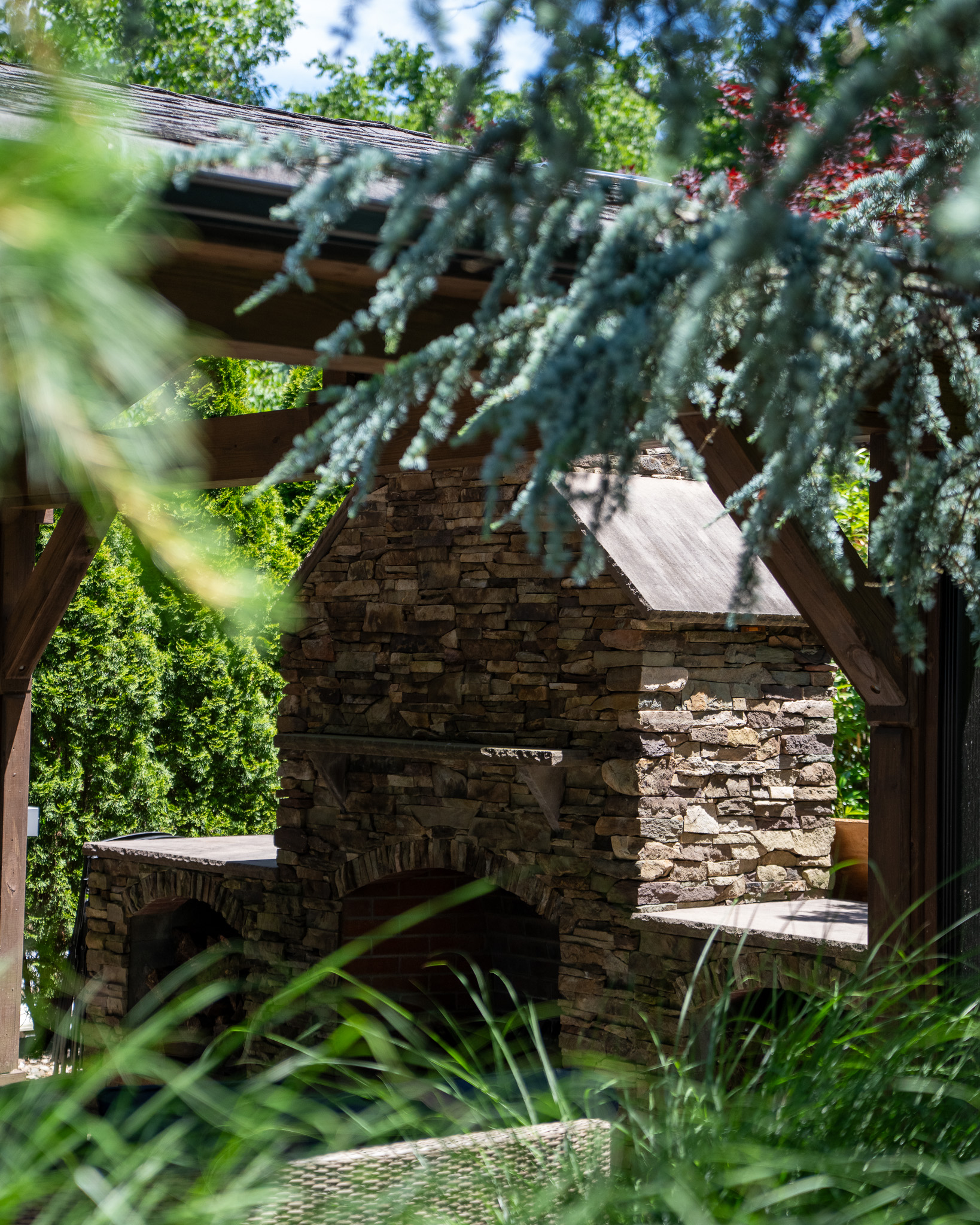 A Hillside Backyard on Three Levels